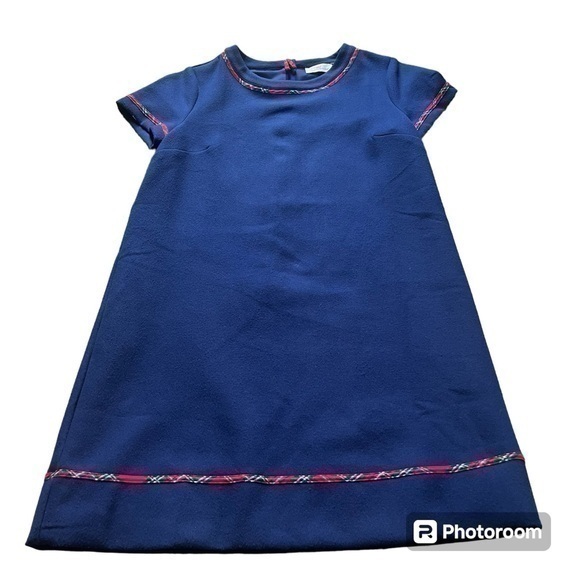 Vineyard Vines Blue And Plaid Accent Aline Preppy Dress
